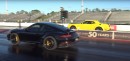 Dodge Challenger SRT Demon Vs Porsche 991.2 Turbo S drag race