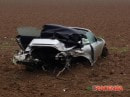 Porsche 911 vs Land Rover Defender crash