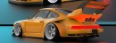 Porsche 930 RWB West Coast Customs rendering by musartwork