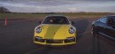 Supercar Drag Race: Porsche 992 Turbo s vs Taycan Turbo S vs Nissan GT-R