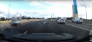 Porsche 911 crash on the interstate
