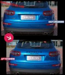 Zotye SR9, a Macan clone, fitted with fake Porsche badges