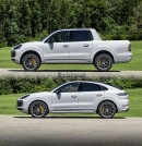 Porsche Cayenne GTS Coupe pickup truck rendering by spdesignsest