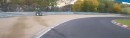 Porsche Cayman Flies Over Crashed Cayman GT4 on Nurburgring