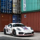 Porsche Cayman GT4 with Worn-Out Martini Livery