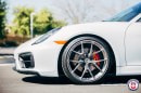 Porsche Cayman GTS on HRE Wheels: side view