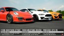 Porsche GT3 RS v Shelby GT500 v Roush Mustang