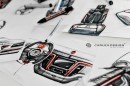 Porsche Macan extreme interior by Carlex Design: sketch
