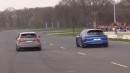 Porsche Panamera Turbo S E-Hybrid Sport Turismo Drag Races Audi RS3 Sportback