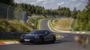 Pre-series facelifted Porsche Taycan is the fastest four-door EV at the Nurburgring