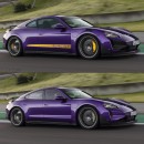 Porsche Taycan Turbo GT Weissach Coupe rendering by j.b.cars