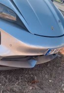 Man takes Taycan Turbo S for test speed, crashes within seconds