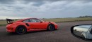 Porsche 911 GT3 RS Weissach Package Vs Porsche Taycan Turbo S drag race
