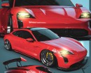 Porsche Taycan VIP Modular slammed GT rendering by musartwork