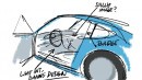 Sketch of one-off Porsche 911
