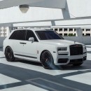 Rolls-Royce Cullinan Black Badge on AGL45s with orange details by AG Luxury