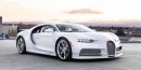 All-white 2019 Bugatti Chiron known as Angel, currently owned by rapper Post Malone