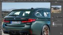 BMW M5 CS Touring rendering by Theottle