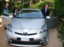 Prince Albert II of Monaco in 1st Prius plug-in Hybrid 