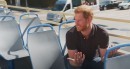 Prince Harry rides a double-decker for the first time in his interview with James Corden