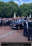 King Charles III Arriving at Buckingham Palace in Rolls-Royce Phantom VI