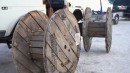 47-inch Wooden Cable Spool Wheels