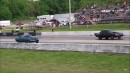 Procharged Fox Body Ford Mustang vs. first generation Mustang at 405 Callout