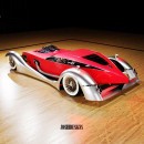 Project Airbender Cadillac Chevy Dodge Villain Car rendering by joshhdesigns