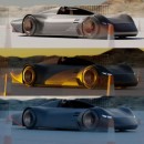 Project Black Spear Mercedes-Benz EV Salt Flats Race Car rendering by buddythedesigner