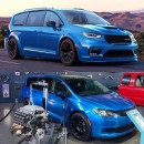 Chrysler Pacifica Hellcat V8 Redeye widebody rendering to reality by abimelecdesign