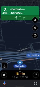 Google Maps driving mode