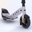 The Pure Advance e-scooter favors a fully face-forward position for enhanced comfort and stability