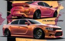 Slammed WCC Dodge Charger widebody kit rendering by musartwork