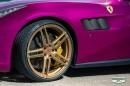 Purrple Ferrari GTC4Lusson on Gold Vossen Wheels