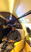 Diddy Getting Ready in Private Jet