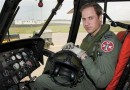 Prince William in a Helicopter