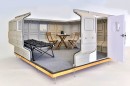 The Quick Cabin takes under 2 hours to assemble, works as permanent home