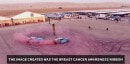 World's largest tire mark is made for cancer awareness
