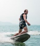 The Ravik S electric surfboard from Awake Boards
