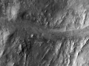 Fluvial ridge on Mars