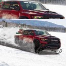 Ram TRX Reimagined as Santa's Sleigh With Snowmobile Skis