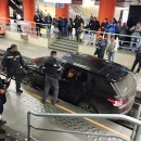 Range Rover Sport caught in Brussels metro