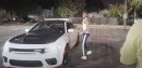 Rapper NLE Choppa crashes his Dodge Charger SRT Hellcat while shooting music video, keeps on shooting