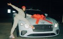 Rapper Saweetie and her brand new Christmas present, a custom Bentley Continental GTC