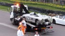 Rare Lister Jaguar and Mercedes 300 SLS Poster Crash at Goodwood 73MM