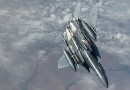 F-15 Strike Eagle flying inverted