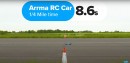 RC Car Boldly Drag Races V10 F1, Size Doesn't Matter