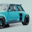 Renault 5 Turbo restomod Legende Turbo3 recycled pop art rendering