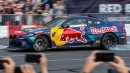 Red Bull Racing F1 Car, Drift Cars and Stunt Bike Burned Rubber in Downtown Bucharest