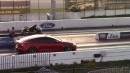 Tesla Model S Plaid drag race Hayabusa, Corvette, 720S on DRACS